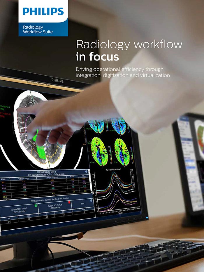 Capa da brochura do Philips Radiology Workflow Suite