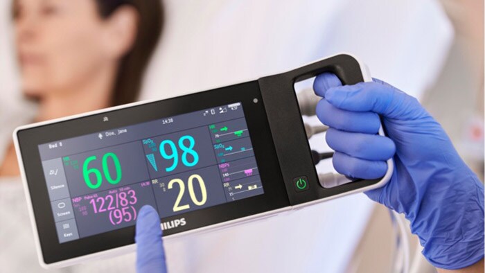 Dispositivo portatil de monitor de paciente