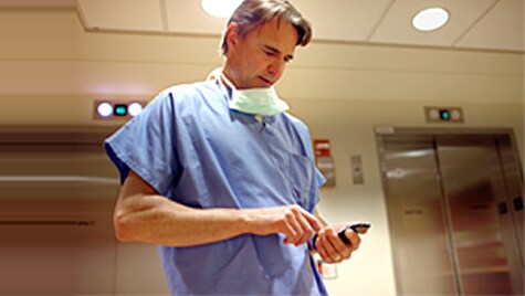Aplicação móvel da Philips para dados de monitorização de pacientes