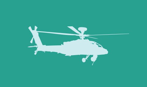 Graphic of a MEDEVAC helicopter.
