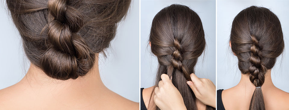 Penteado de Natal torcido