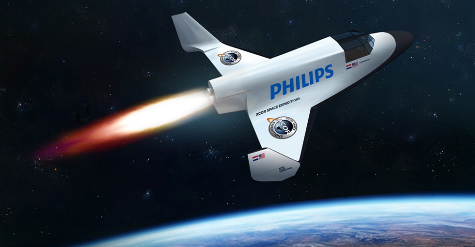  A Philips e a XCOR unem forças para lhe dar a possibilidade de experienciar as viagens espaciais