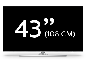 Android TV Philips LED 4K UHD da série Performance de 43 polegadas