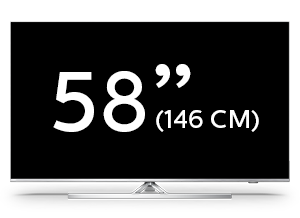 Android TV Philips LED 4K UHD da série Performance de 58 polegadas