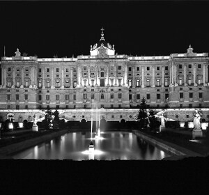 historical palace with philips lights